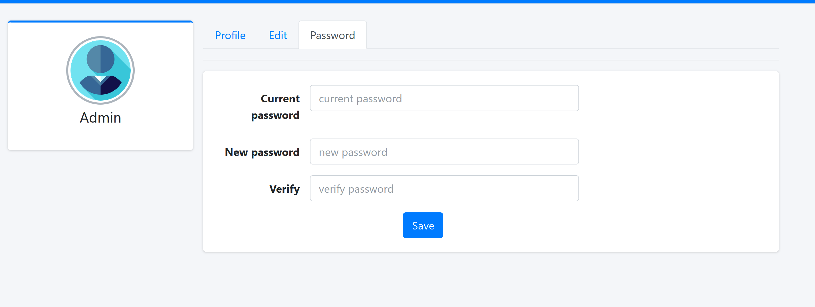 Change user password